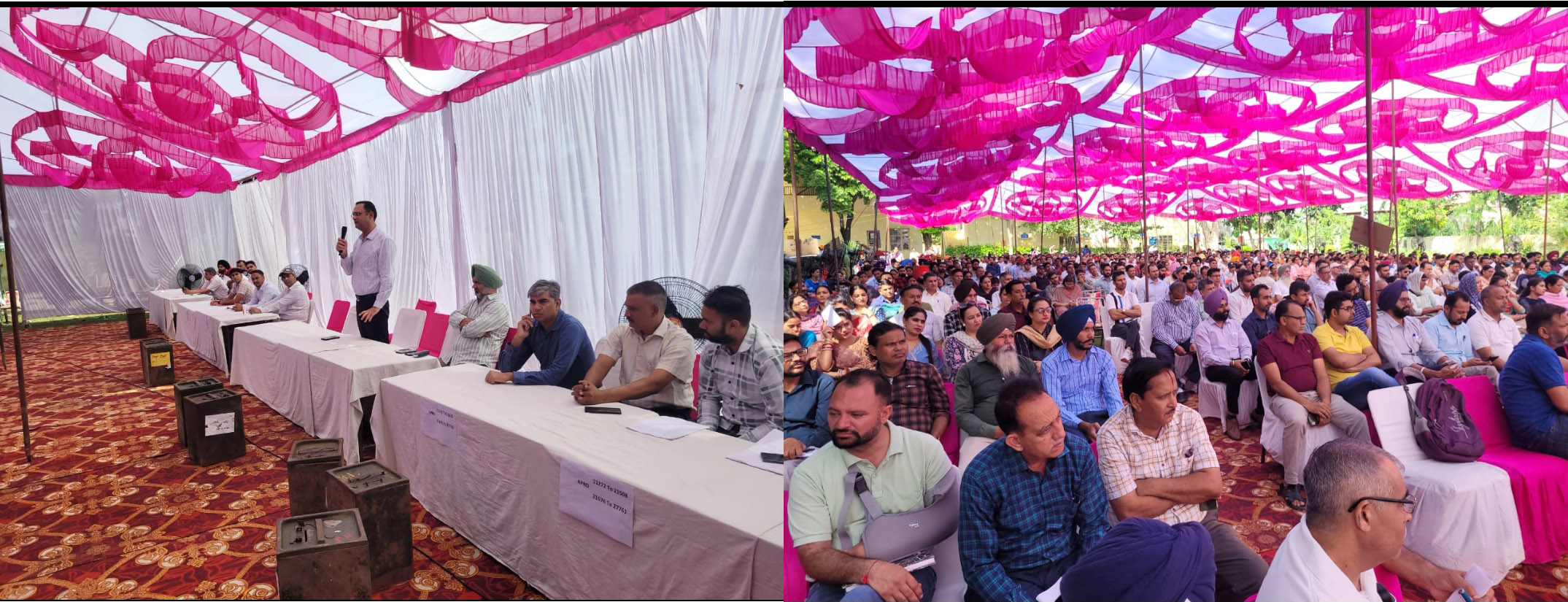 In connection with the panchayat elections, the first rehearsal was conducted at Khalsa College Garhshankar